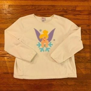 Disney Store Christmas Tinkerbell Fleece Sweatshirt Vintage 1990s